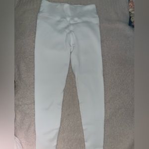 Aerie white ribbed leggings